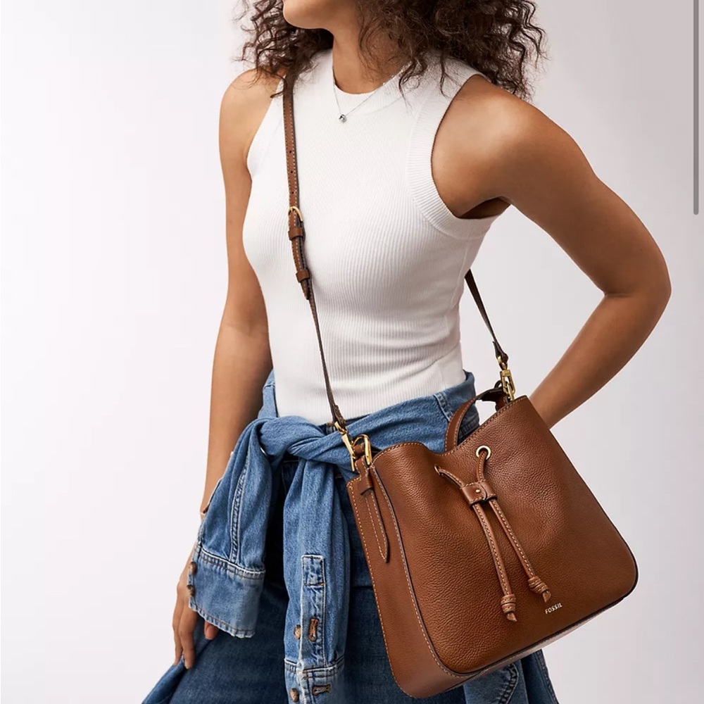 Fossil Tessa  Leather Bucket Bag